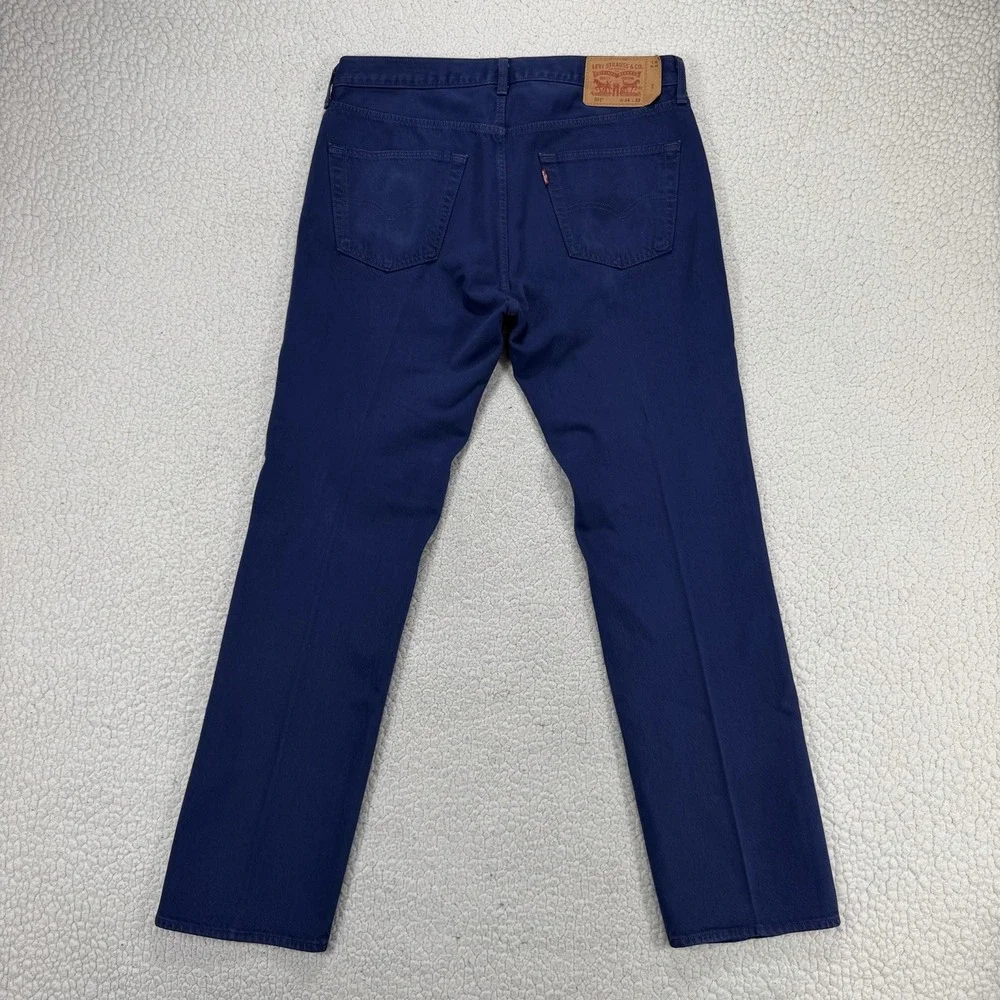 Levi's 501 Straight Jeans Mens 34x32 (Actual 35x32) Royal Blue Streetwear Grunge